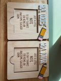 Wood 3D Teacher Post it note holder (MADE TO ORDER)