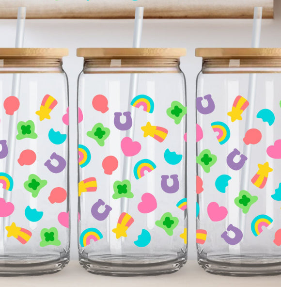 16oz Glass Tumbler Cup - Lucky Charms