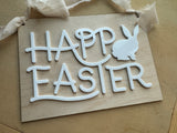 Happy Easter Wood Hanging Sign