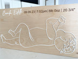 Wood Baby Silhouette Sign (MADE TO ORDER)