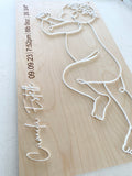 Wood Baby Silhouette Sign (MADE TO ORDER)