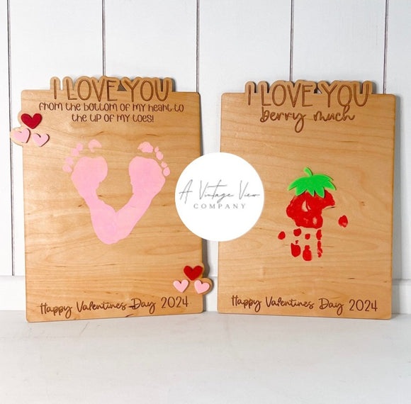 I Love You Baby Footprint Sign (MADE TO ORDER)