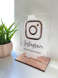 Social Media Acrylic Sign (MADE TO ORDER)