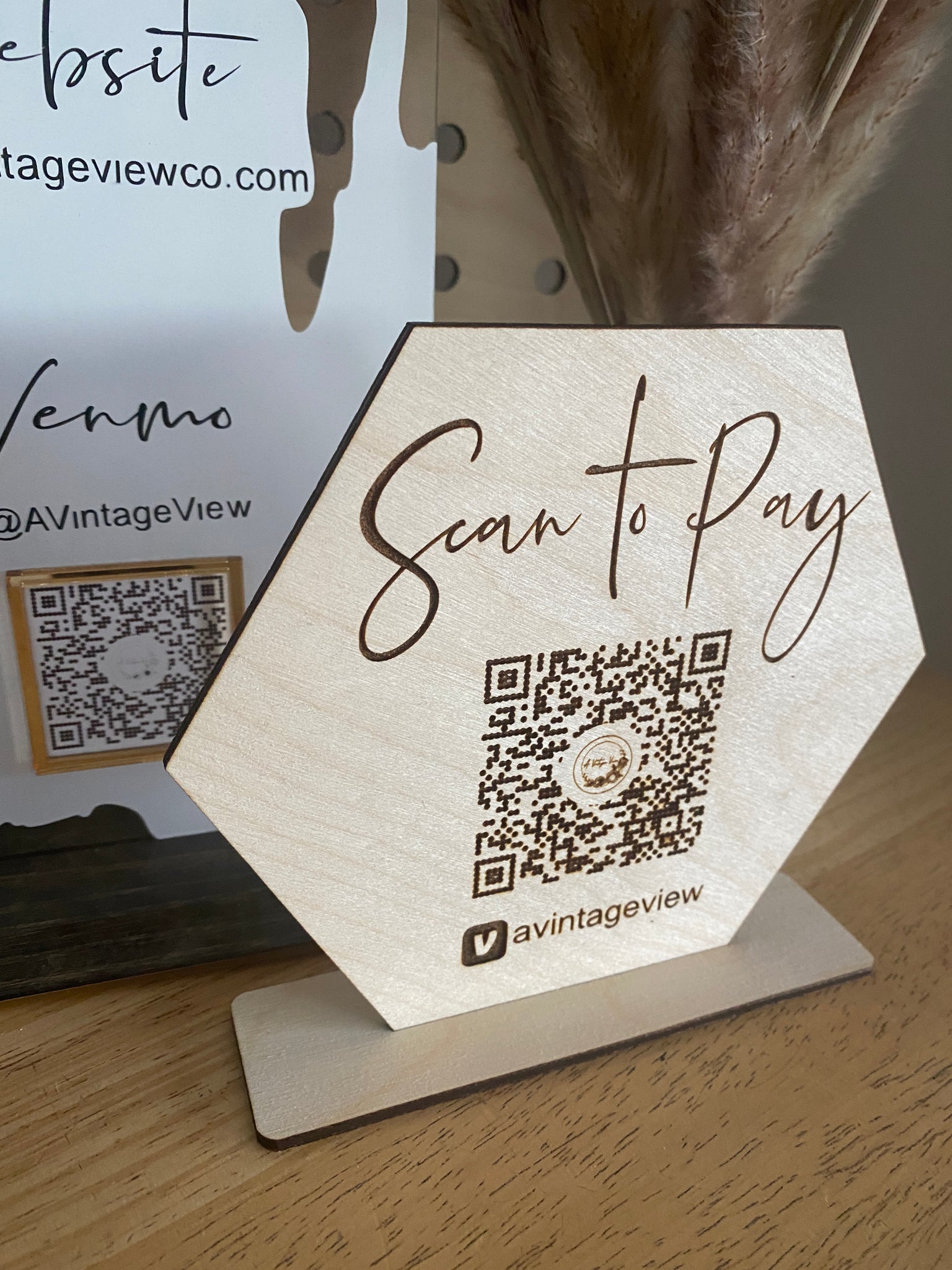 Porta QR Code in plexi per ristorante - SignFactory