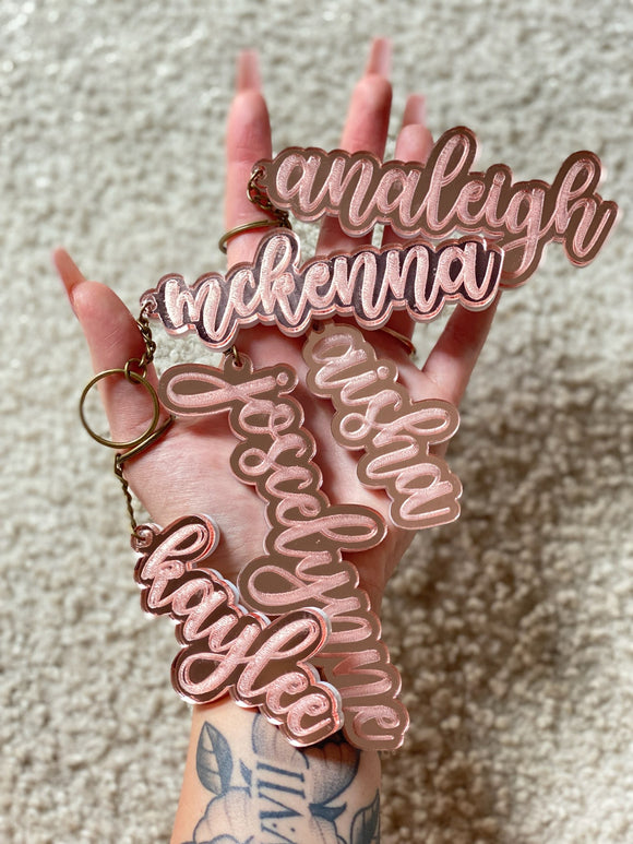 Personalized Acrylic Name Keychain (MADE TO ORDER)