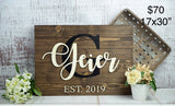 Family Monogram Sign  (MADE TO ORDER)