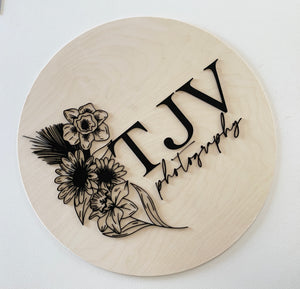 3D Wood Logo Round (MADE TO ORDER)