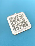 Acrylic/Wood QR code Keychain (MADE TO ORDER)