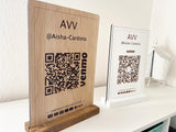 Custom Wood QR Code Engraved Sign (MADE TO ORDER)