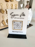 Acrylic Single QR Code Sign (MADE TO ORDER)