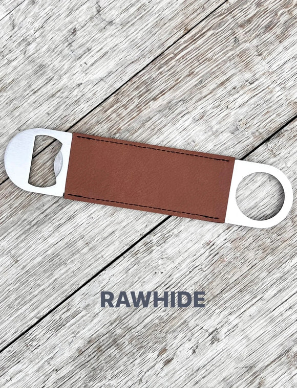 PERSONALIZED Wood & Leather Bottle Openers