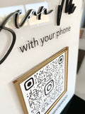 Acrylic Single QR Code Sign (MADE TO ORDER)